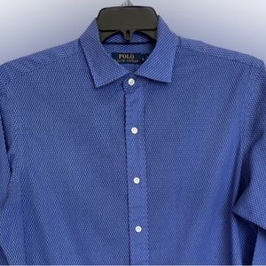 Ralph Lauren Polo Long Sleeve Button Front Lightweight Blue Shirt